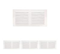Amig - Griglia Rettangolare in Alluminio con Zanzariera | Griglie di Ventilazione per Uscita d'Aria | Ideale per Soffitto di Cucina e Bagno | Misure 150 x 300 MM | Colore Bianco (Confezione da 4)