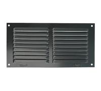 Amig - Griglia Rettangolare in Alluminio con Zanzariera | Griglie di Ventilazione per Uscita d'Aria | Ideale per Soffitto di Cucina e Bagno | Dimensioni 100 x 200 mm | Colore Nero