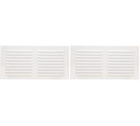 Amig - Griglia Rettangolare in Alluminio - Griglie di Ventilazione per Uscita d’Aria - Ideale per Soffitto di Cucina e Bagno - Misure 150 x 300 mm - Colore Bianco (Confezione da 2)