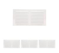 Amig - Griglia Rettangolare in Alluminio - Griglie di Ventilazione per Uscita d’Aria - Ideale per Soffitto di Cucina e Bagno - Misure 150 x 300 mm - Colore Bianco (Confezione da 4)