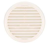 Amig - Griglia rotonda in plastica con zanzariera - Griglie di ventilazione per presa d'aria - Ideale per soffitto cucina e bagno - Diametro interno: Ø11,7 cm - Colore: Bianco