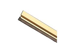 Amig - Guarnizione adesiva per porta | Isolante termico contro correnti d'aria | Protezione da insetti e polvere | Facile installazione | Alluminio resistente, Dorato, 820 mm
