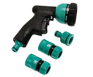 Amig - Kit di Irrigazione con Pistola e Adattatore per Tubo | Include 2 Connettori per Rubinetto | Per l'Uso Nella Pulizia del Patio e del Giardino | Facile da Installare