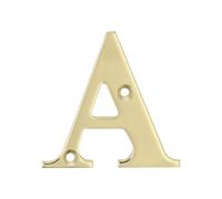 Amig - Lettera A in acciaio inox per viti interne ed esterne, 100 mm, resistente, per portali, pareti o facciate, finitura argento