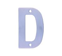 Amig | Lettera D in acciaio inox per avvitamento interno ed esterno | 100 mm | Resistente | Per portali, pareti o facciate | Finitura argento