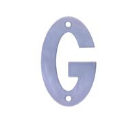 Amig | Lettera G in acciaio inox per avvitamento interno ed esterno | 100 mm | Resistente | Per portali, pareti o facciate | Finitura argento