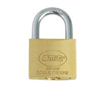 AMIG - Lucchetto di Sicurezza - Include 2 Chiavi - Resistente e Versatile - Arco in Acciaio Trattato - 60 mm - Ottone Opaco