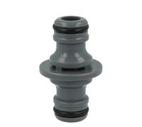 Amig - Manicotto per Unire 2 Tubi Flessibili | Collegamento Rapido e Facile per Tubi dell'Acqua da Giardino | Une 2 Tubi con Connettori Femmina | Plastica ABS | Grigio