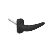 Amig - Maniglia con Rosetta Rinforzata - Modello Sendoa - Realizzata in Alluminio - Misura: 125 X 66 mm - Quadrettino da 8 mm - Nero