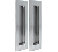 Amig | Maniglia da immersione speciale porte scorrevoli mod.13 | Dimensioni: 180 x 60 mm | Alta resistenza | Acciaio inossidabile 18/8 | Finitura argento opaco (Confezione da 2)