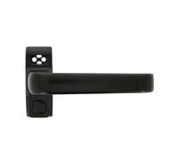 Amig - Maniglia di Bloccaggio per Porte e Finestre Mod. GAMMA | 122 x 70 mm | Rosetta | Destra | Porte Interne e Finestre | Senza Quadrato | Alluminio Nero