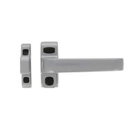 Amig - Maniglia di bloccaggio per porte e finestre mod. GAMMA | 122 x 70 mm | Rosetta | Destra | Porte interne e finestre | Senza Quadriletto | Alluminio Argento