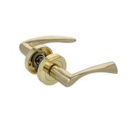 Amig - Maniglia di passaggio con scrocco per porte | Maniglia ideale per porte in legno | Zamak | Ottone Verniciato | Scrocco di ingresso da 55 mm
