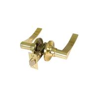 Amig - Maniglia di Passaggio con Scrocco - Scrocco da 60/70 mm - per Porte in Legno da 35 a 45 mm - Maniglia con Rosetta - Regolabile e Reversibile - Dorato - Zamak - Mod. 711