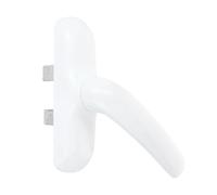 Amig - Maniglia per Finestre Practicabili | Apribili o Battenti con Base in Alluminio e Copertura in PVC | Colore Bianco con Vite Occulto | 180 x 35 mm | Altezza 64 mm | Senza Quadrata