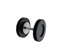 Amig - Maniglia porta scorrevole rotonda da infilare - 50 mm acciaio nero - Per porte da 35 mm - Design circolare robusto ed elegante - Mod. SD041