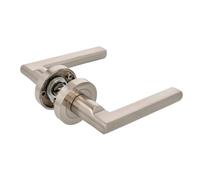 Amig - Maniglia su placca Mod. MAI PB85 - Per porte interne - Quadro 8 mm - Interasse chiave 85 mm - Placca 240×45 mm - Alluminio - Finitura nichel spazzolato