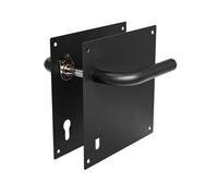 Amig Maniglia Tipo L con Placca e Bocchetta 70 mm 180 x 180 mm Inox