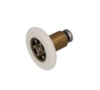Amig - Cuscinetto Box Doccia | Set di 2 Unità | Ø 20/12 mm | Cuscinetto Frontale e Vite M4x20 | Per Porte Scorrevoli delle Docce | Poliammide Bianco