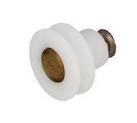Amig - Cuscinetto per Box Doccia | Set di 2 pezzi | Ø 22 x 19 mm | Cuscinetto Angolare e Vite M5x8 | Per Porta Scorrevole di Box Doccia | Nylon Bianco