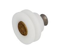 Amig - Cuscinetto Box Doccia | Set di 2 Unità | Ø 24 x 16 mm | Con Puleggia e Vite M5x8 | Per Porta Scorrevole Doccia | Nylon Bianco