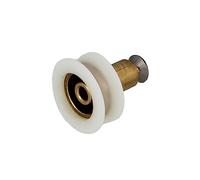 Amig - Cuscinetto per Box Doccia | Set di 2 Unità | Ø 24 x 23 mm | Cuscinetto Semicerchio e Vite M5x8 | Per Porte Scorrevoli delle Docce | Nylon Bianco