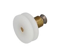 Amig - Cuscinetto per Box Doccia | Set di 2 pezzi | Ø 26 x 21 mm | Cuscinetto con Sfera Articolata e Vite M5x8 | Per Porta Scorrevole di Box Doccia | Nylon Bianco