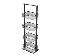 Amig - Mobile Multiuso - 4 Cesti in Altezza - Acciaio Nero - Conservazione di Verdura e Frutta - Dimensioni: 276 x 180 x 892 mm