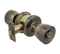 Amig Mod. 602 - Set di pomelli | Ottone pelle | 18,5x 8cm | Include scrocco | Funzione privata | Dispositivo di emergenza esterno e catenaccio interno | Porta da 35-45mm