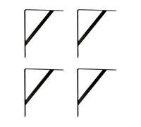 Amig Mod. 9 Confezione da 4 Staffe per Mensole Colore Nero, Staffa per mensole 500 x 325 mm, Acciaio resistente: fino a 185 kg