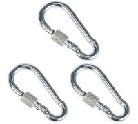 Amig - Moschettone Pompiere in Acciaio Ø6x60mm | Sicurezza con Chiusura a Vite | Resistente Corrosione | Multifunzione per Campeggio e Giardinaggio | Acciaio Galvanizzato | Acciaio Zincato