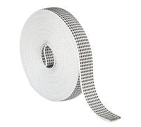 Amig - Nastro avvolgitore per tende a rullo - 14 mm x 6 m - Resistente ai raggi UV e all'abrasione - Nero a pois - Cordino di ricambio per bobina