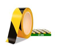 AMIG - Nastro di Segnalazione - Pack da 15 Rotoli - Non Adesivo - Polietilene LDPE - 70 mm x 15 x 500 m - Rosso e Bianco