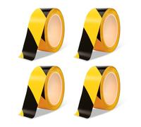 Amig - Set di 4 Nastri di Segnalazione | Polietilene a bassa densità LDPE | 4 nastri da 200 m di lunghezza x 70 mm di larghezza | Set di nastri per delimitare le zone di sicurezza | Giallo e Nero