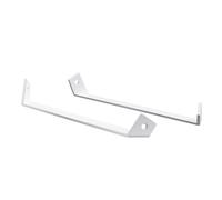 Amig - Pack 2 Supporto in Acciaio - Ideale per Mensole in Legno - Squadrette Metalliche - Design Funzionale e Resistente - Finitura Bianca - Spessore 3 mm - Misura 238 × 30 × 24 mm - Fori Ø6 mm