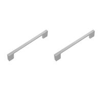 Amig - Pack di 2 Maniglie per mobili - 128 Mm - Colore Nichel Spazzolato - Fabbricate in Alluminio - Per cassetti e armadi da cucina e bagno con stile moderno decorativo e uso - Mod. 844