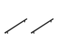 Amig - Pack di 2 Maniglie per mobili - 192 Mm - Nero Opaco - Realizzato in Acciaio - Per cassetti e armadi - Mod. 837