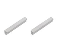 Amig - Pack di 2 Maniglie per mobili - 64 Mm - Colore Anodizzato Argento - Realizzate in Alluminio - Per cassetti e armadi da cucina e bagno con stile moderno decorativo e uso comodo - Mod. 849
