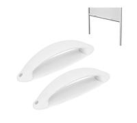 Amig - Pack di 2 Maniglie per Zanzariere - Kit di Maniglie in Nylon Bianco - Compatibili con le Zanzariere per Porta e Finestra di Amig - Ricambio o Complemento - Fissaggio con Vite - Mod. MR01