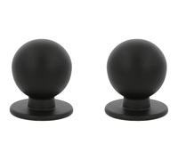 Amig - Pack di 2 Pomelli per mobili - Diametro Ø22 mm - Colore Nero Opaco - Realizzato in Zamak - Per cassetti e armadi da cucina e bagno con stile moderno decorativo e utilizzo comodo - Mod. 815