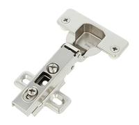 AMIG - Pack of 20 Hinges | Straight Pan | Diameter 35 mm | with Quick Open Latch | Pre-Assembled Studs and Coach | 110 ° Opening | Distance Between Holes 52 mm | Silver Steel