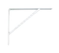 Amig - Palomilla per scaffali da parete - Squadra metallica per ripiani - Angolo per ripiani - Supporto scaffale - Acciaio - Colore Bianco - Misura 200x150 mm - Peso massimo Consigliato: 225 Kg