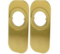 Amig - Paraschizzi di Sicurezza per Serrature | Protegge la Porta da Graffi | Ottone Cromato | Compatibile con Serrature per Porte in Ferro | Argento, 165x74 mm, Opaco, Ottone (Confezione da 2)