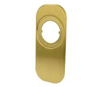 Amig - Paraschizzi di Sicurezza per Serrature | Protegge la Porta da Graffi | Ottone Cromato | Compatibile con Serrature per Porte in Ferro | Argento, 165x74 mm, Opaco, Ottone