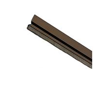 Amig - Paraspifferi adesivo per porte | Evita correnti d'aria e polvere | Spazzola con protezione in plastica | Alluminio resistente, Marrone, 1,000 mm