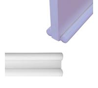 Amig - Paraspifferi in schiuma isolante per porte basse | Doppio rullo | Impedisce l'ingresso di freddo, polvere o insetti sotto la porta | bianco | polietilene