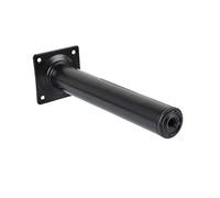 Amig - Patas de Acero Redondas para Muebles - Kit 4X con Tapón Protector - Fijación Segura para Mesas y Escritorios - Negro, 30 x 400 mm, Metal