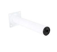 Amig - Patas Redondas de Acero para Muebles - Pack 4X - Diseño Versátil y Resistente - Evita Arañazos - Para Mesas y Escritorios - Embellecedor Cerradura Compatible, Blanco, 30 x 400 mm, Metal