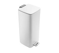 Amig - Pattumiera con pedale 30 litri Mod. Artvin - Colore bianco - Apertura igienica senza mani - 27 x 36 x 65 cm - Acciaio inox laccato - Cestino da cucina con coperchio ermetico