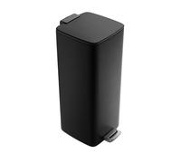 Amig - Pattumiera con pedale 30 litri Mod. Artvin - Colore nero - Apertura igienica senza mani - 27 x 36 x 65 cm - Acciaio inox laccato - Cestino da cucina con coperchio ermetico